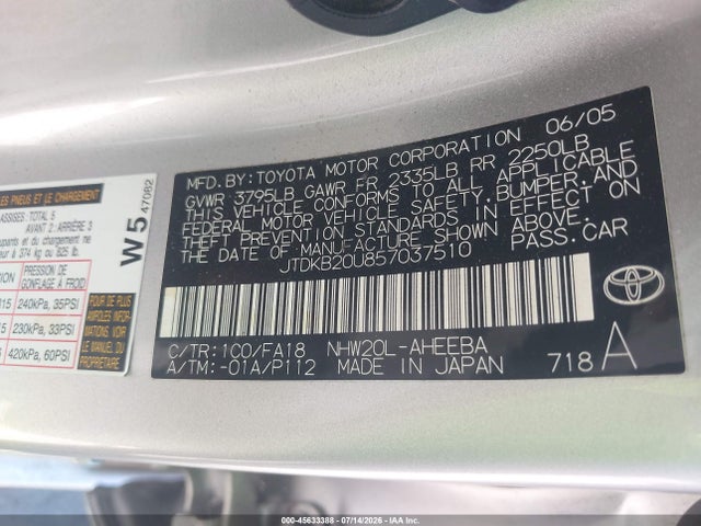 2005 Toyota PRIUS photo 9