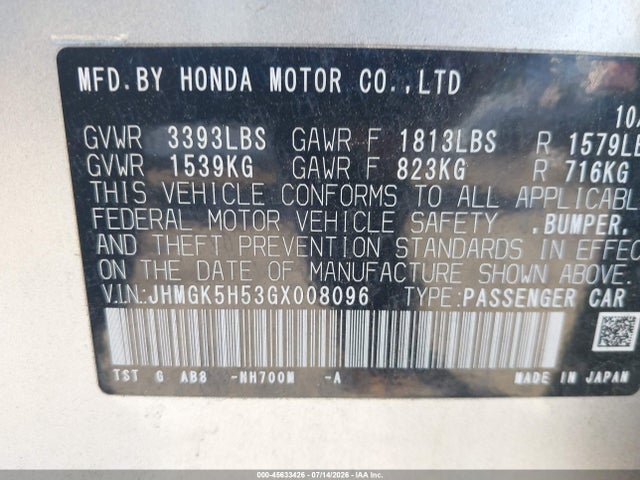 2016 Honda FIT LX — фото 9