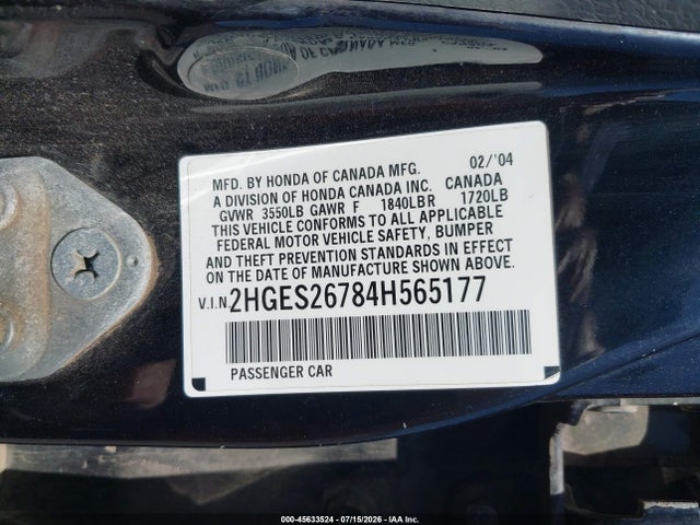 صورة 9 لـ 2004 Honda CIVIC EX
