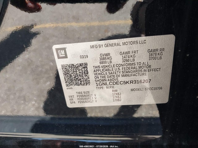 2019 CHEVROLET TAHOE COMMERCIAL FLEET 9
