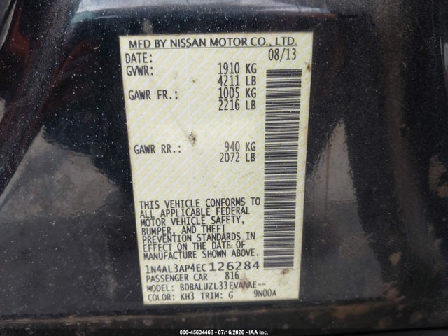 2014 Nissan ALTIMA 2.5 SV — фото 9
