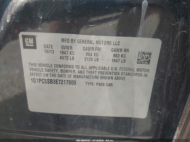 صورة 9 لـ 2014 Chevrolet CRUZE 1LT AUTO