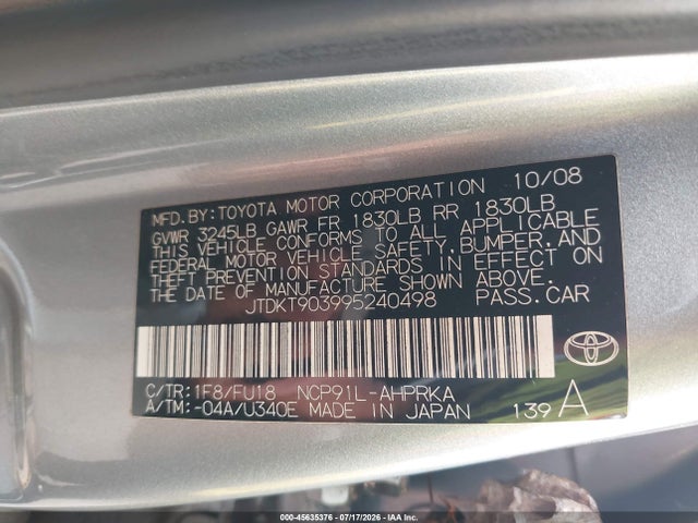 2009 Toyota YARIS 照片 9