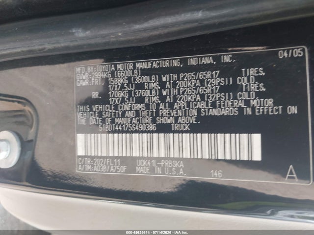 2005 Toyota TUNDRA SR5 V8 photo 9