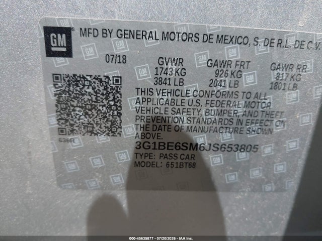 صورة 9 لـ 2018 Chevrolet CRUZE LT AUTO
