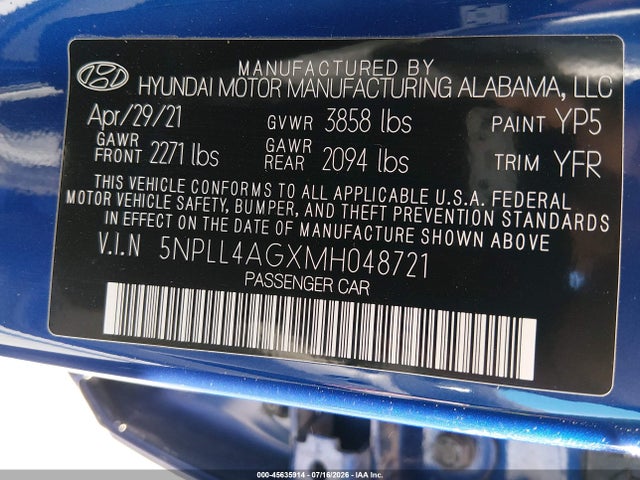2021 Hyundai ELANTRA SE 照片 9
