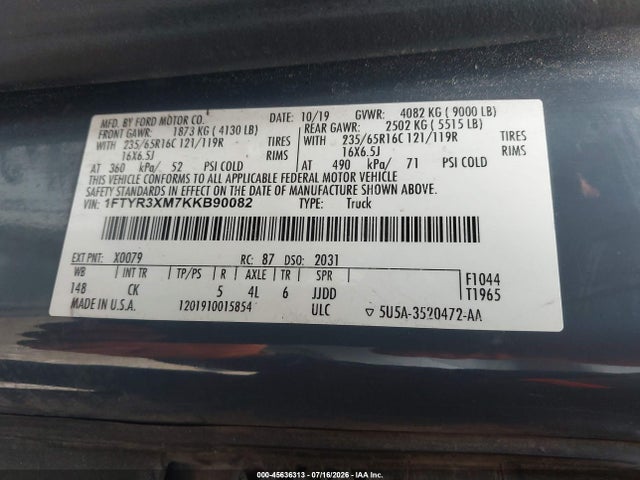 2019 FORD TRANSIT-250 9