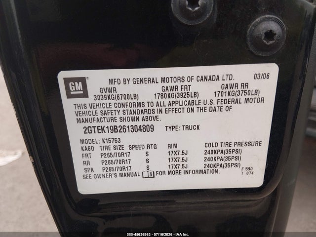 صورة 9 لـ 2006 GMC SIERRA 1500 SLE2