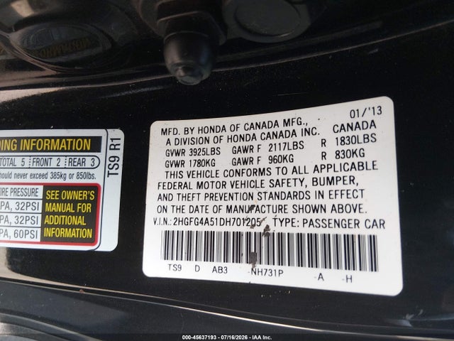 2013 Honda CIVIC SI 照片 9