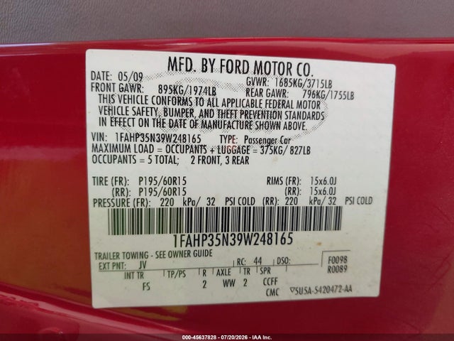 صورة 9 لـ 2009 FORD FOCUS SE