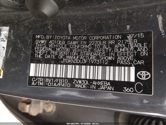 2015 Toyota PRIUS TWO 照片 9