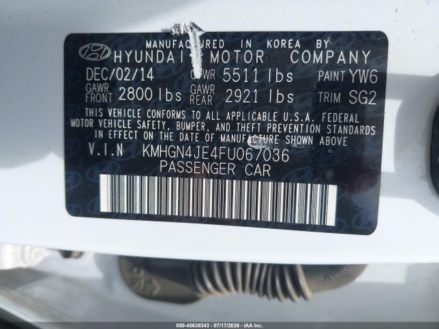 2015 Hyundai GENESIS 3.8 — фото 9