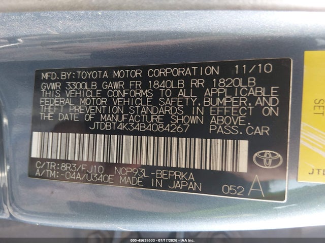 2011 Toyota YARIS 照片 9