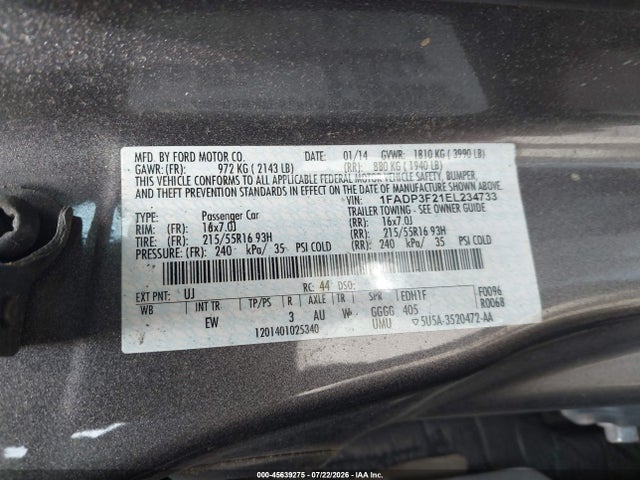 2014 FORD FOCUS SE 照片 9