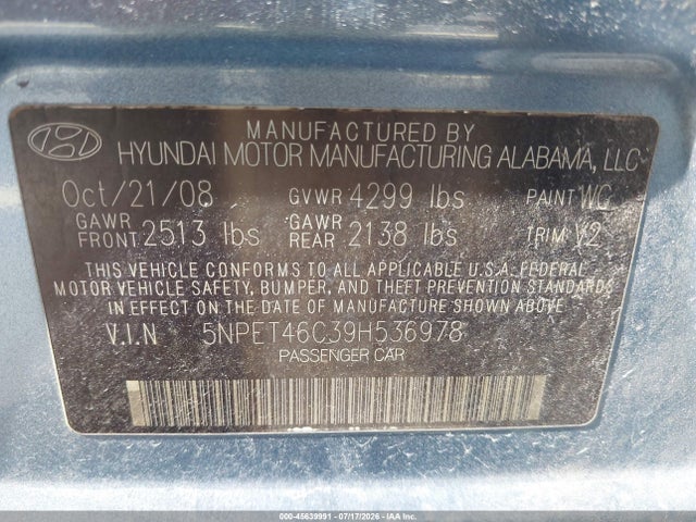 صورة 9 لـ 2009 Hyundai SONATA GLS