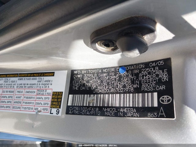 2005 Toyota PRIUS photo 9