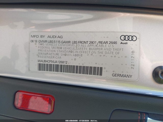 2018 AUDI S5 3.0T PREMIUM PLUS 照片 9