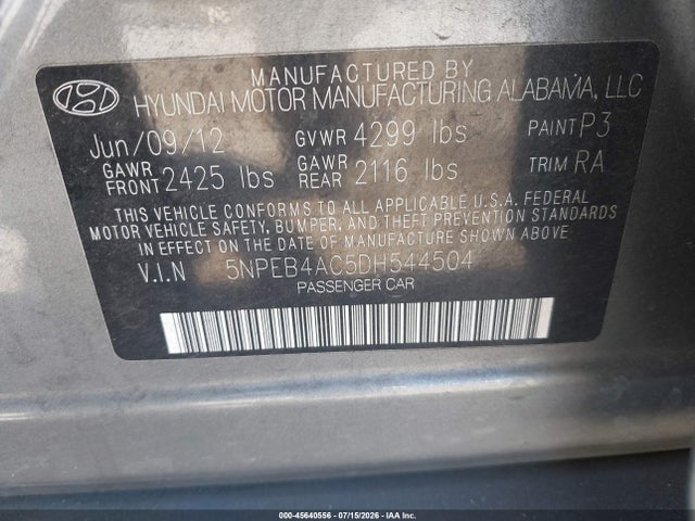 2013 Hyundai SONATA GLS 照片 9