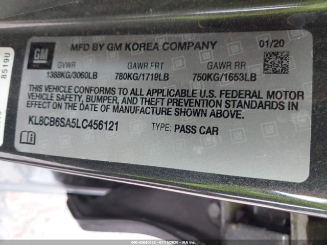 2020 Chevrolet SPARK FWD LS AUTOMATIC photo 9