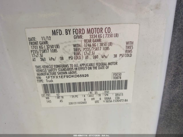 2013 FORD F-150 XL 照片 9