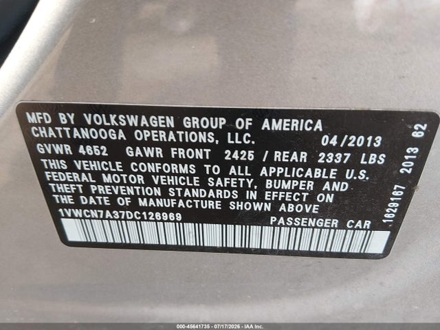 2013 Volkswagen PASSAT 2.0L TDI SEL PREMIUM 照片 9