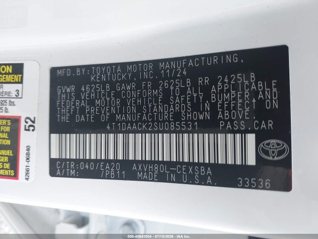 صورة 9 لـ 2025 Toyota CAMRY SE