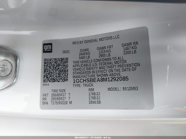 2021 Chevrolet COLORADO 2WD LONG BOX WT — фото 9