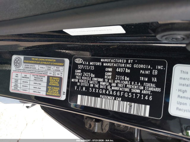 2015 KIA OPTIMA SXL TURBO 照片 9