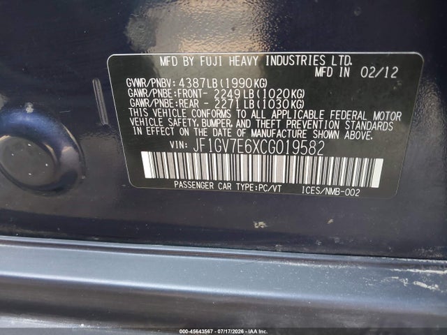2012 Subaru IMPREZA WRX — фото 9
