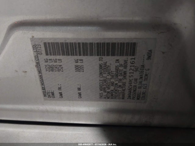 2023 Nissan MAXIMA SV XTRONIC CVT 照片 9
