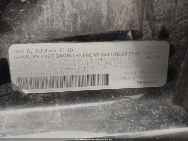 2011 AUDI A4 2.0T PREMIUM photo 9
