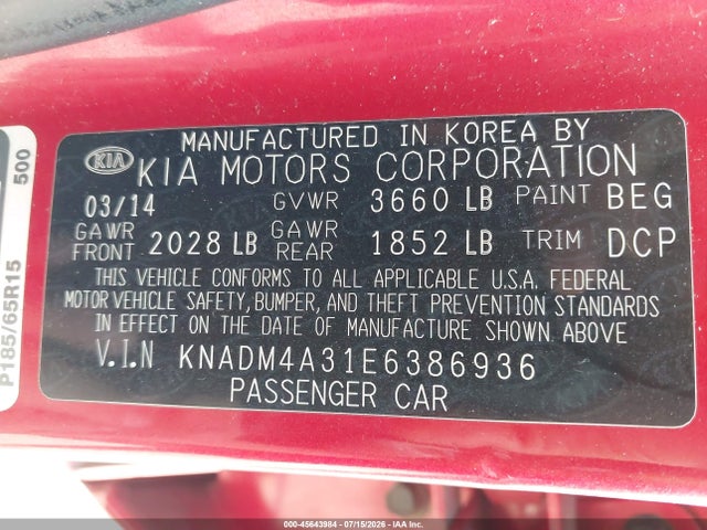 2014 KIA RIO LX 照片 9