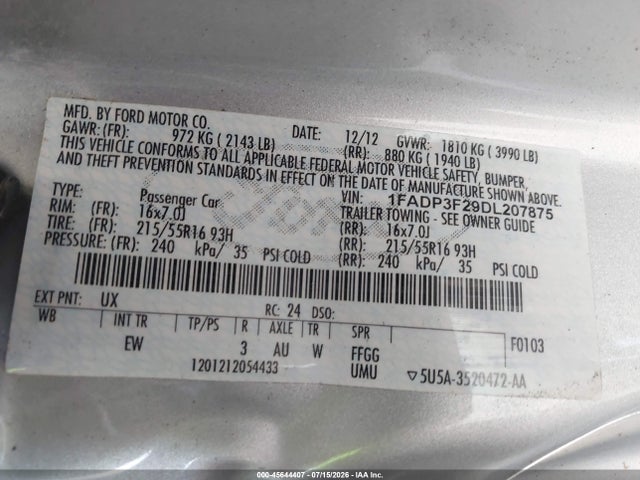 2013 FORD FOCUS SE 照片 9