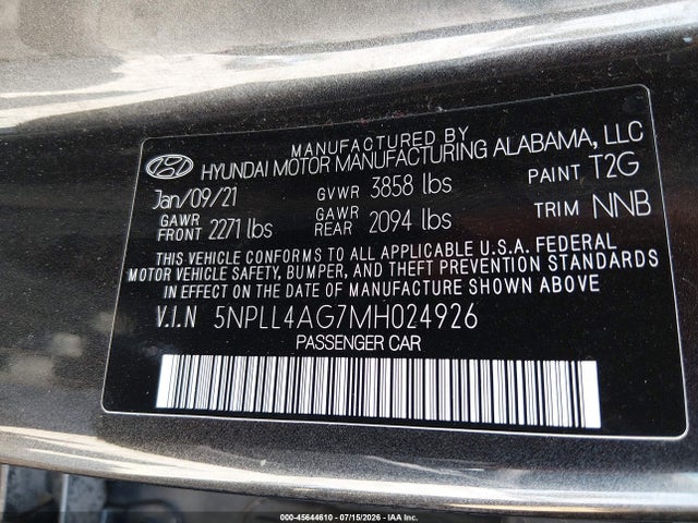 2021 HYUNDAI ELANTRA SE 9