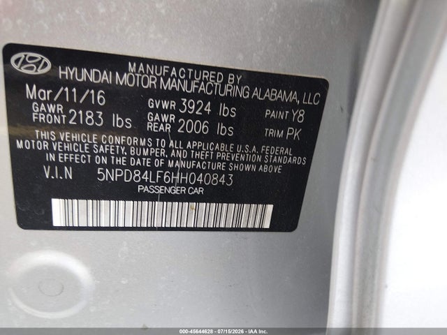 صورة 9 لـ 2017 Hyundai ELANTRA LIMITED