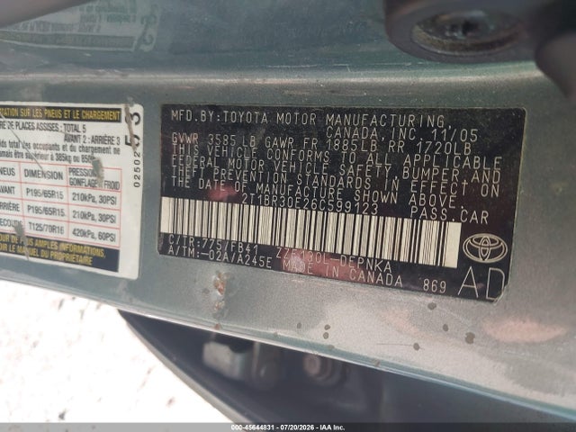 صورة 9 لـ 2006 Toyota COROLLA LE