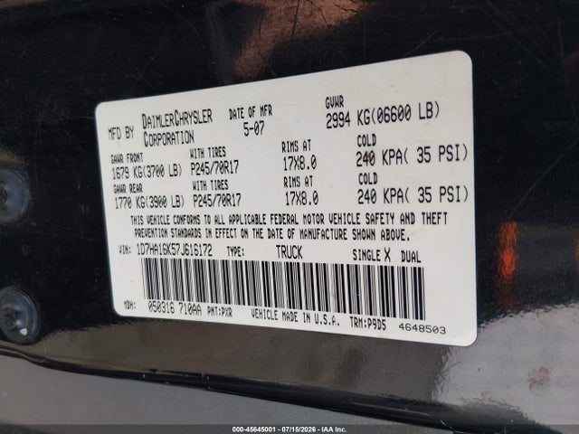 2007 Dodge RAM 1500 ST 缩略图 9