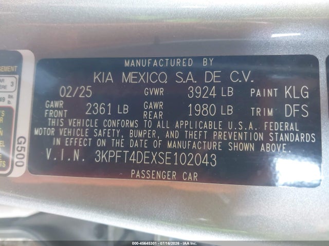 صورة 9 لـ 2025 KIA K4 LXS