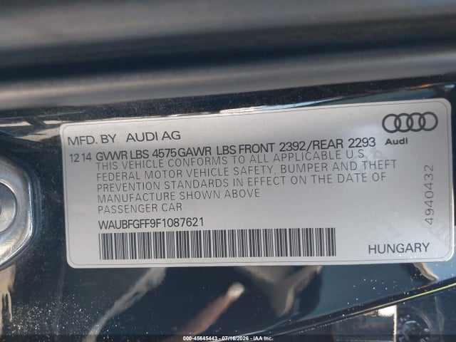 2015 AUDI A3 2.0T PREMIUM — фото 9