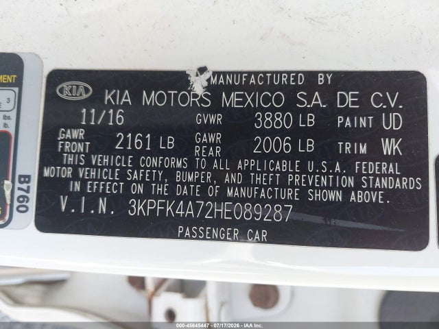 صورة 9 لـ 2017 KIA FORTE LX