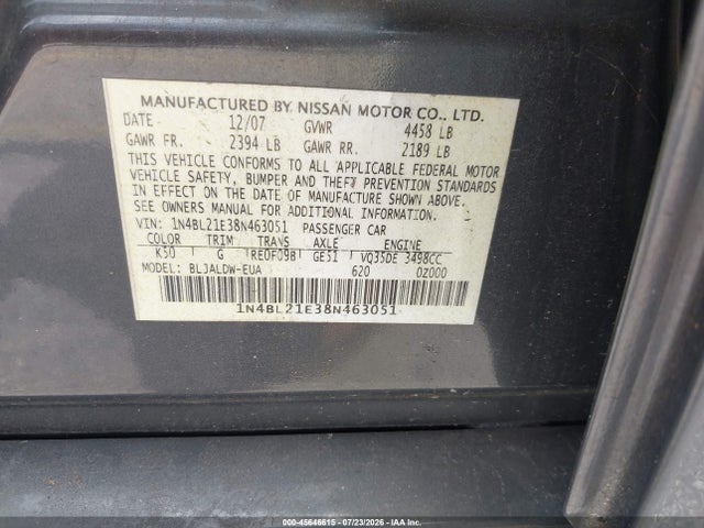 صورة 9 لـ 2008 Nissan ALTIMA 3.5 SE