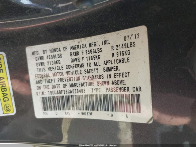 2012 Acura TL 3.5 照片 9