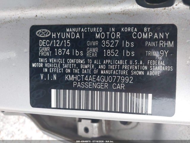 2016 Hyundai ACCENT SE — фото 9