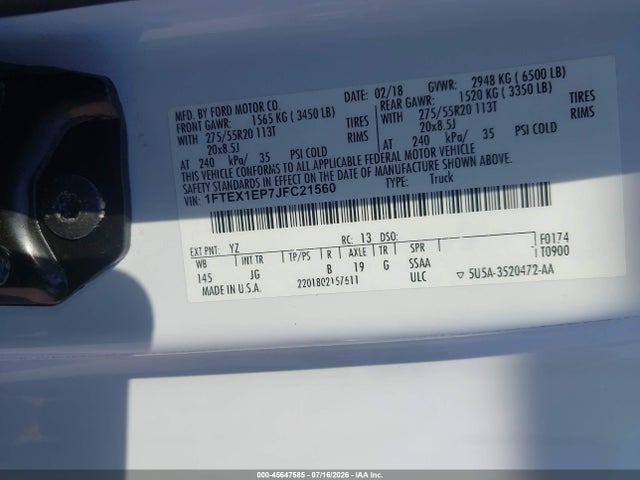 2018 FORD F-150 XL 照片 9