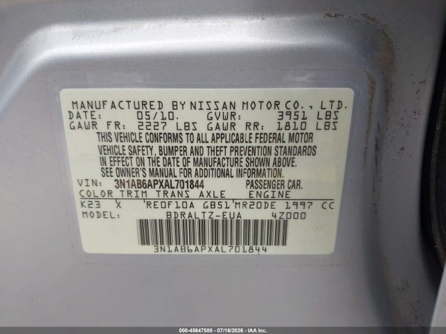 صورة 9 لـ 2010 Nissan SENTRA 2.0S