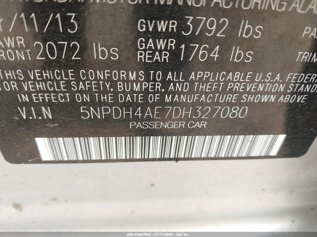2013 Hyundai ELANTRA GLS 照片 9