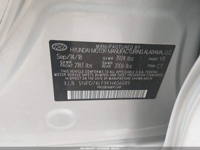 صورة 9 لـ 2019 Hyundai ELANTRA SE