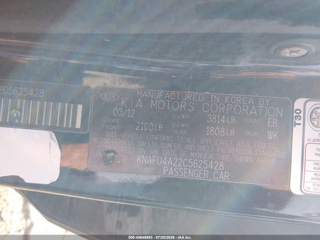 2012 KIA FORTE EX 照片 9