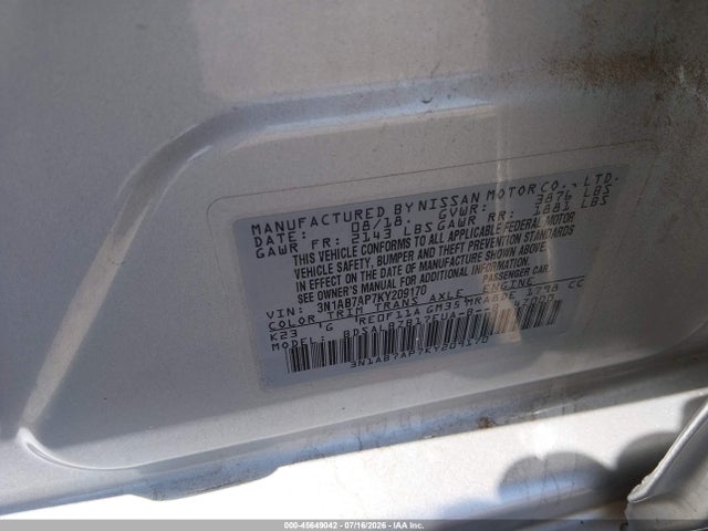 2019 NISSAN SENTRA S 9
