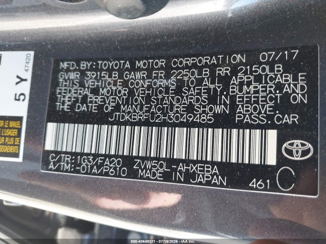 2017 Toyota PRIUS TWO 照片 9